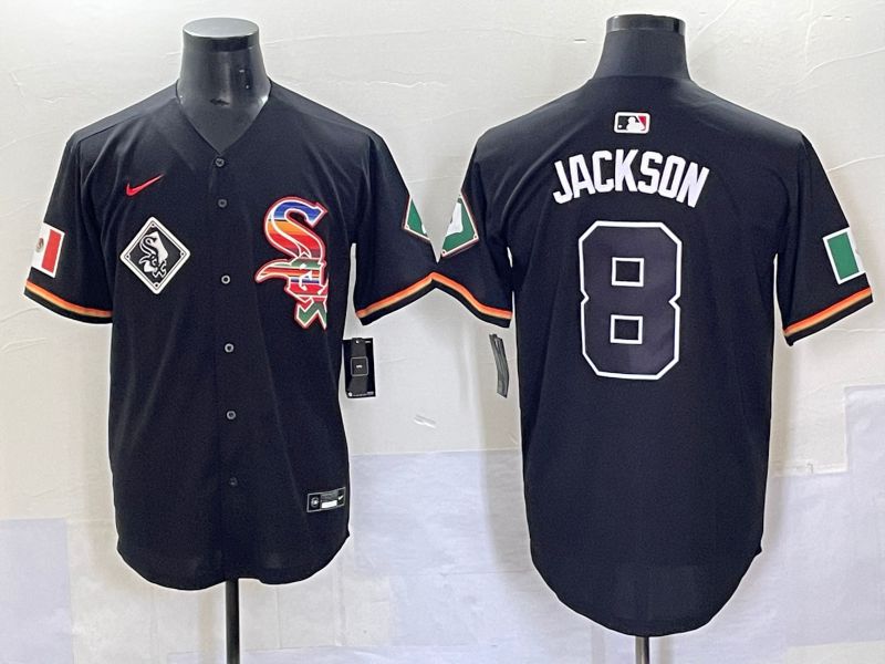 Men 2025 Chicago White Sox #8 Jackson Black Game Nike MLB Jersey style 7037->chicago white sox->MLB Jersey